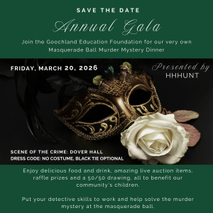 2026 Gala Masquerade Ball Save the Date with Prensenting Sponsor